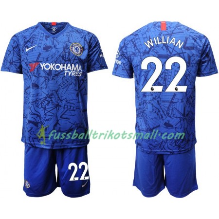 Fußballtrikots Chelsea Willian 22 Kinder 2019-2020 Kurzarm Heimtrikotsatz kaufen